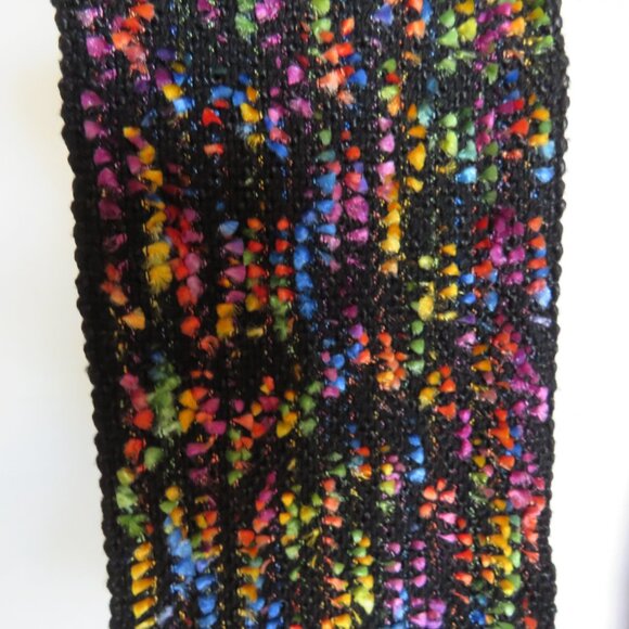 Handwoven by Mary Jane Roddy Multicolored Women’s Long Scarf With Fringe - Picture 7 of 8